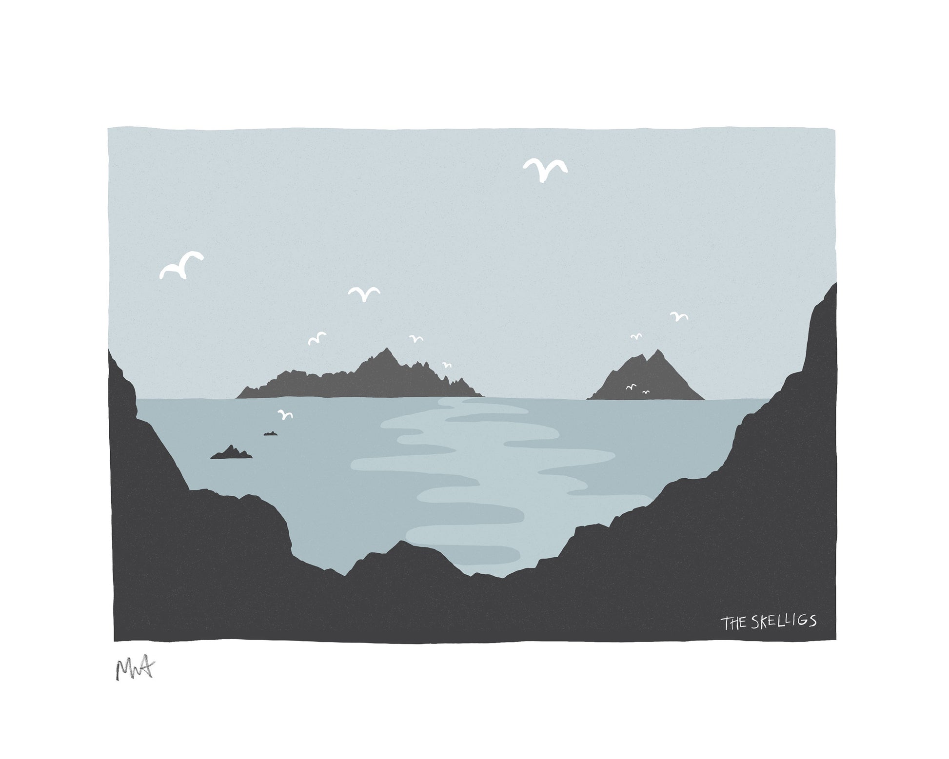 THE SKELLIGS, Kerry, Ireland – A4 / A3 print