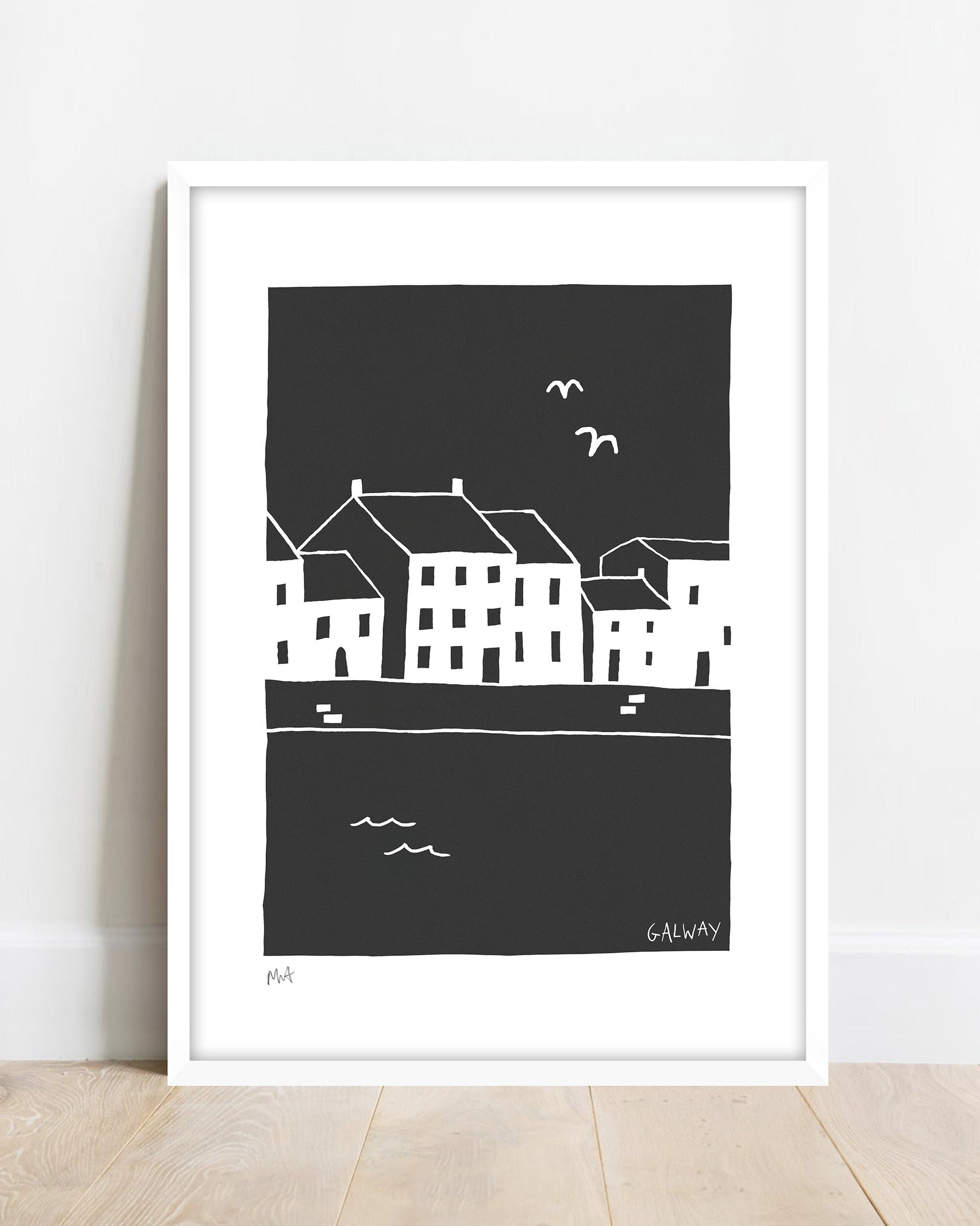 Galway, Ireland – A4 / A3 print, Black & White